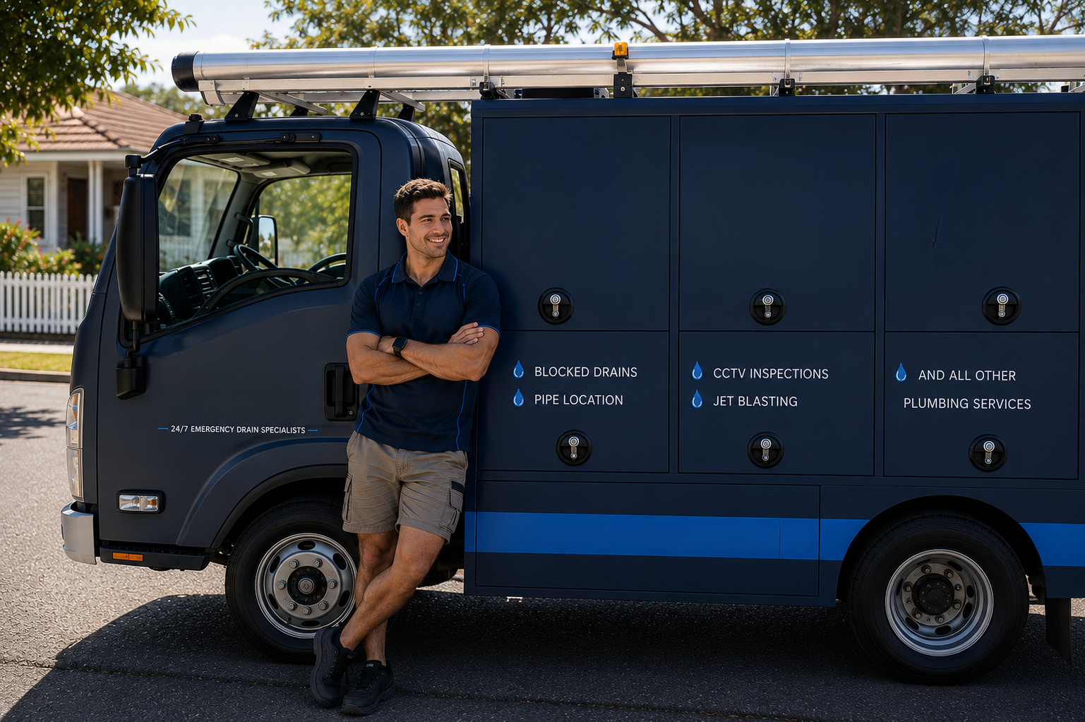 Plumber with Queens Park Blocked Drains van